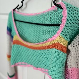 Cropped crochet top